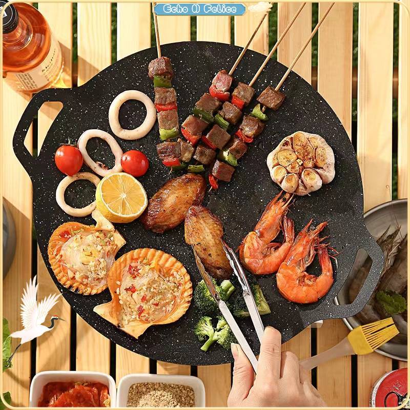 Maxson Korean BBQ Grill Ribs Pork Belly Grill Pan Square 32cm Korea, Aluminum