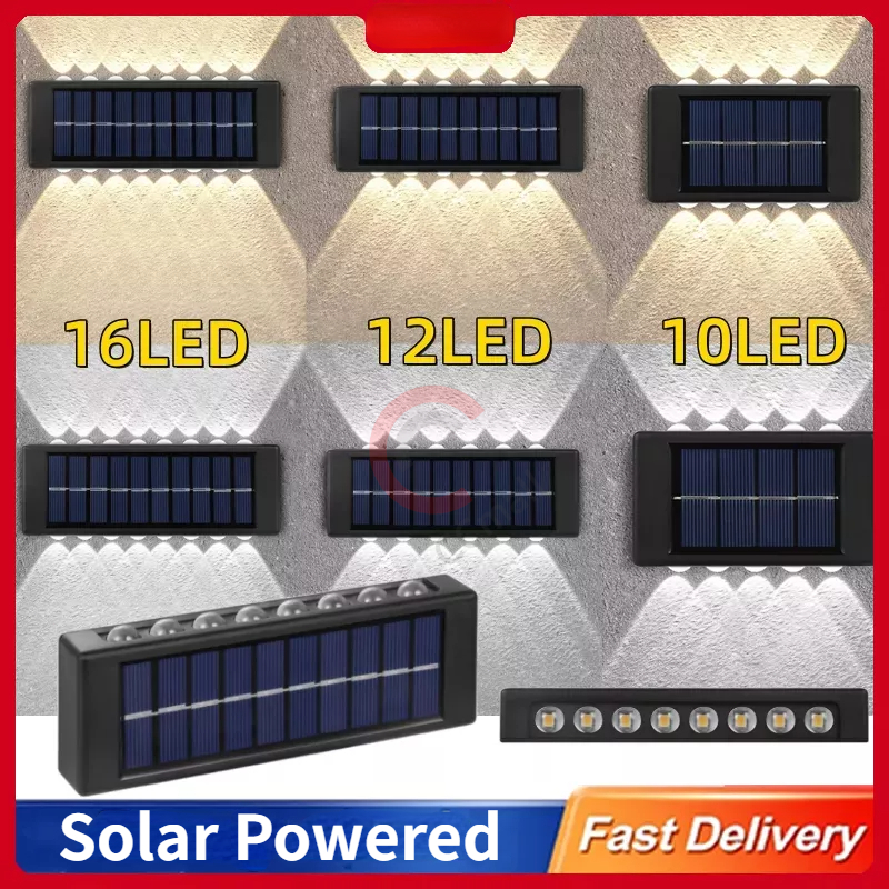 Malaysia Ramadan Deals LED Solar Wall Lights Deck Lamp Outdoor Garden ...
