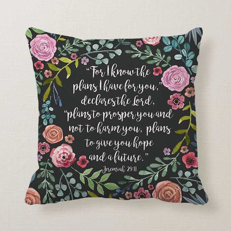 Christian Bible Verse Inspirational Quote Short plush material