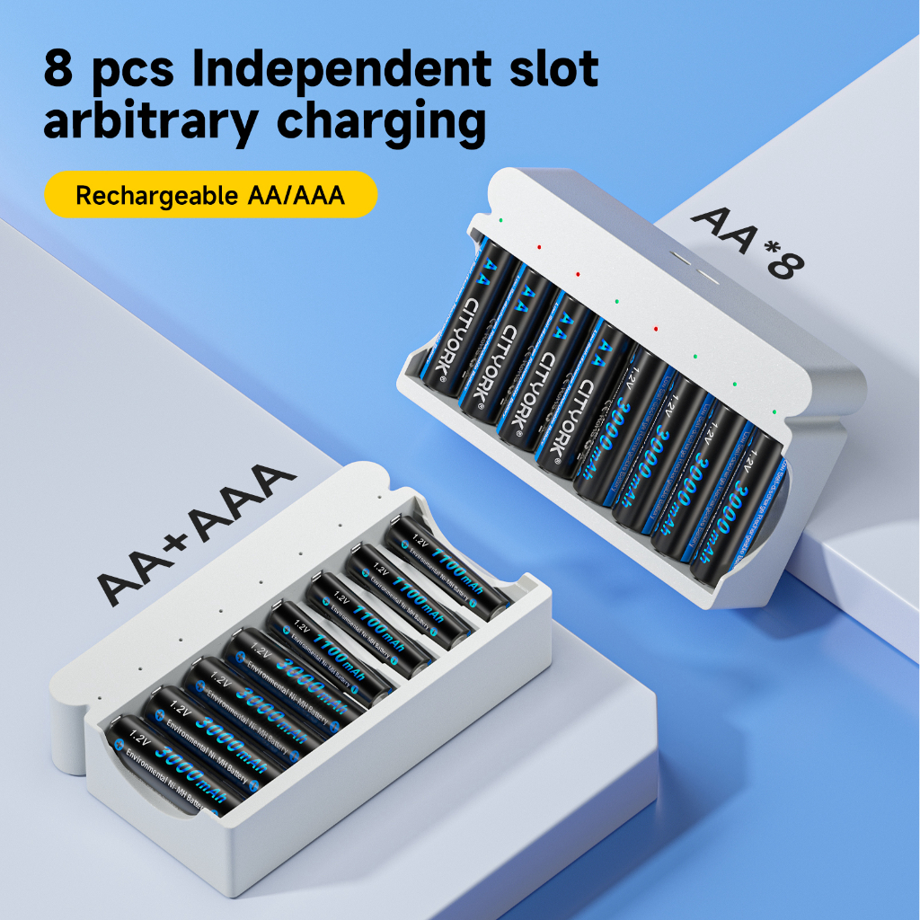 Cityork V Aa Aaa Smart Battery Charger Rechargeable Battery Charger