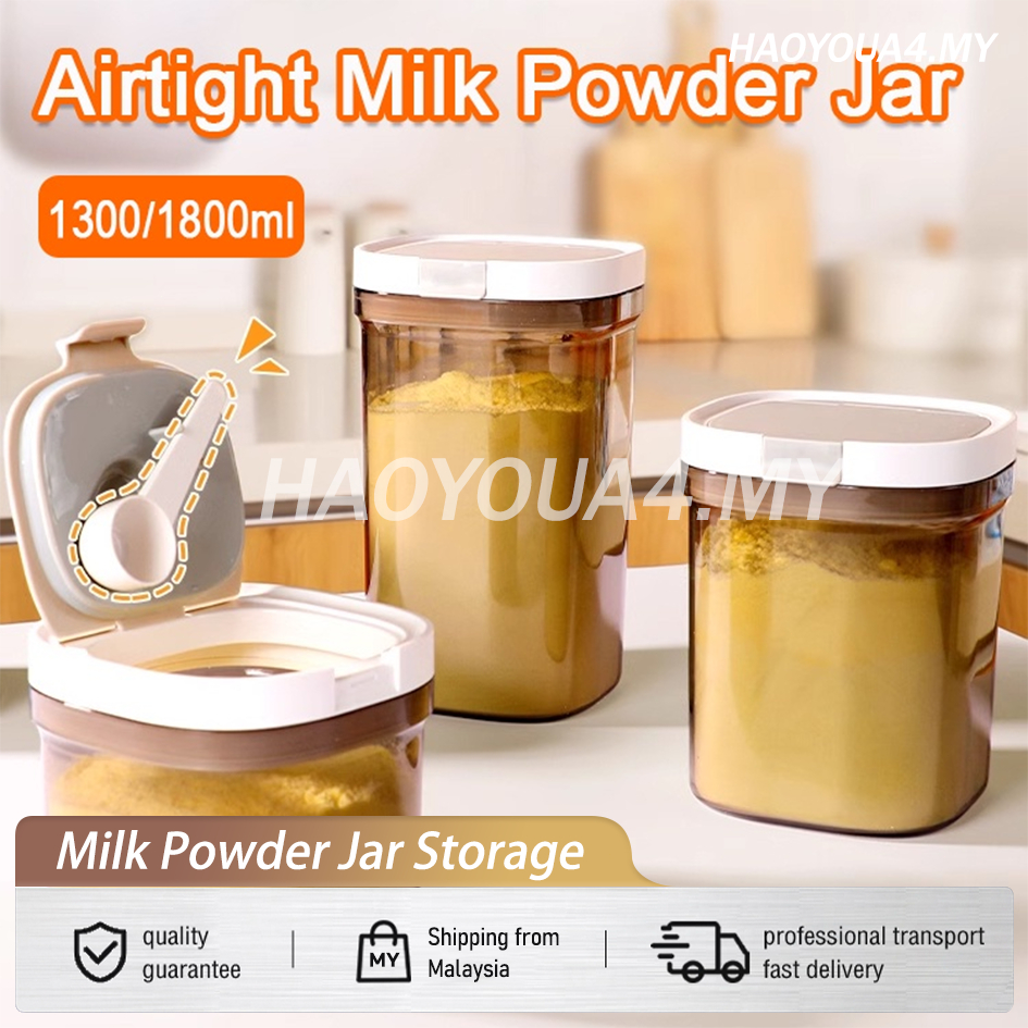 🔥HYA⁴🔥24H Shiping Airtight Container Milk Powder Jar Storage Free ...