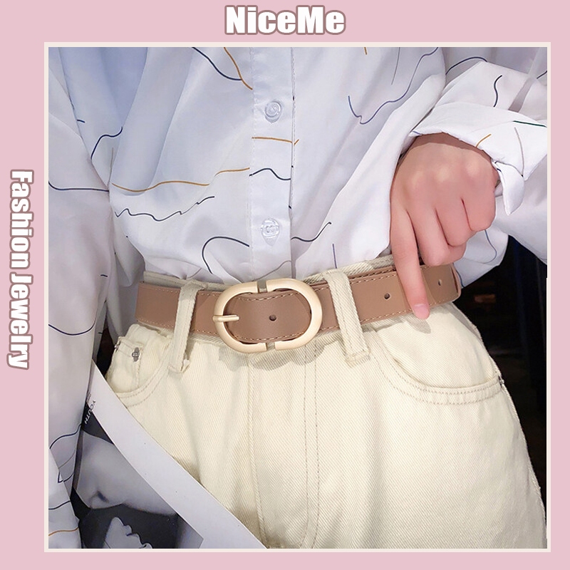 Korean New Belt Women Versatile Casual Belt Retro Round Belt Buckle ...