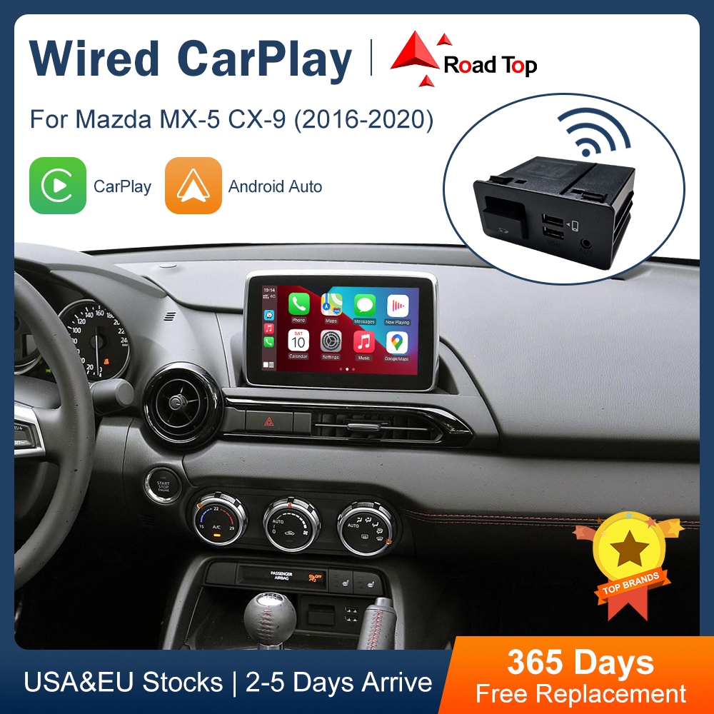 Apple Wired CarPlay Android Auto USB Adapter Decoder for Mazda 2 3 6