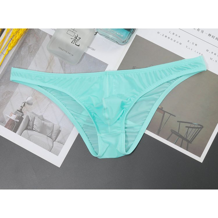 New Transparent Men's Briefs Sexy Low-Waist Ice Silk Ultra-Thin ...