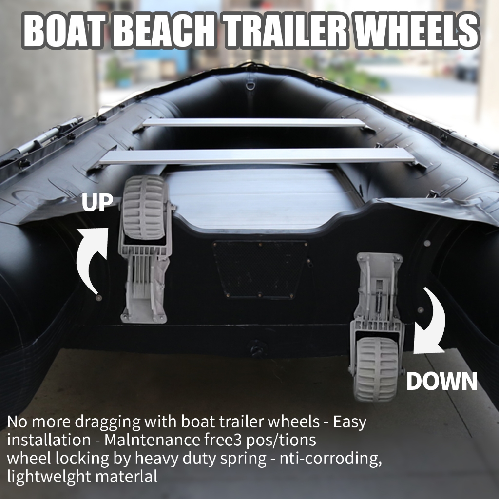 Inflatable Boat Launching Wheels,Marine Flipup Dinghy Wheels Nylon Ribs Towing Wheels Dinghy