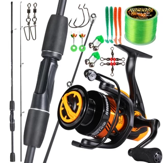 Cheap Sougayilang 1.75m 3 Sections Fishing Rod and Rod Set, Gear Ratio  5.2:1 Metal Reel Fishing Reel and Rod Set