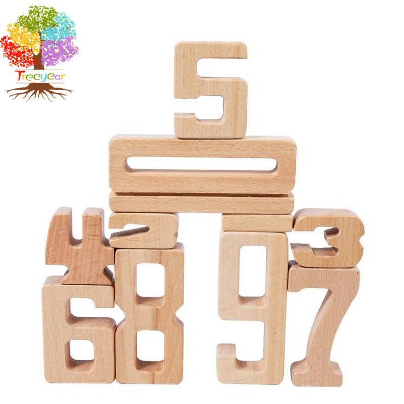 Montessori Wooden Number Blocks and Counting Math，Toddler Learning ...