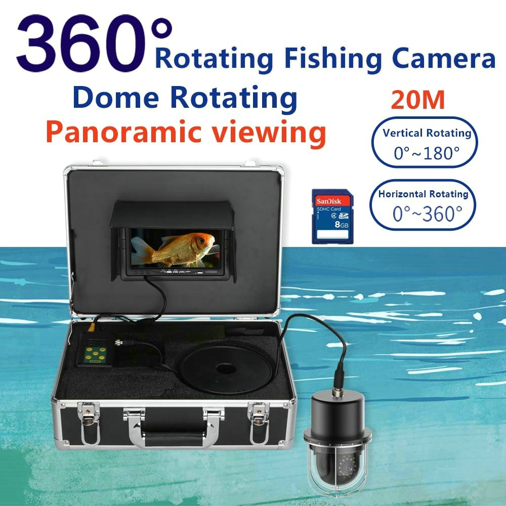 7 Inch DVR Video Recorder Monitor Underwater Fishing Video Camera Fish  Finder 360 Rotating Camera 20M/50M/100M(65ft/164ft/328ft)--Optional