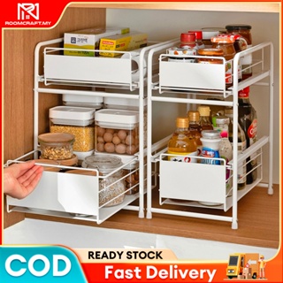 2 Tier Sliding Basket Organizer for Cabinets – Loveliving