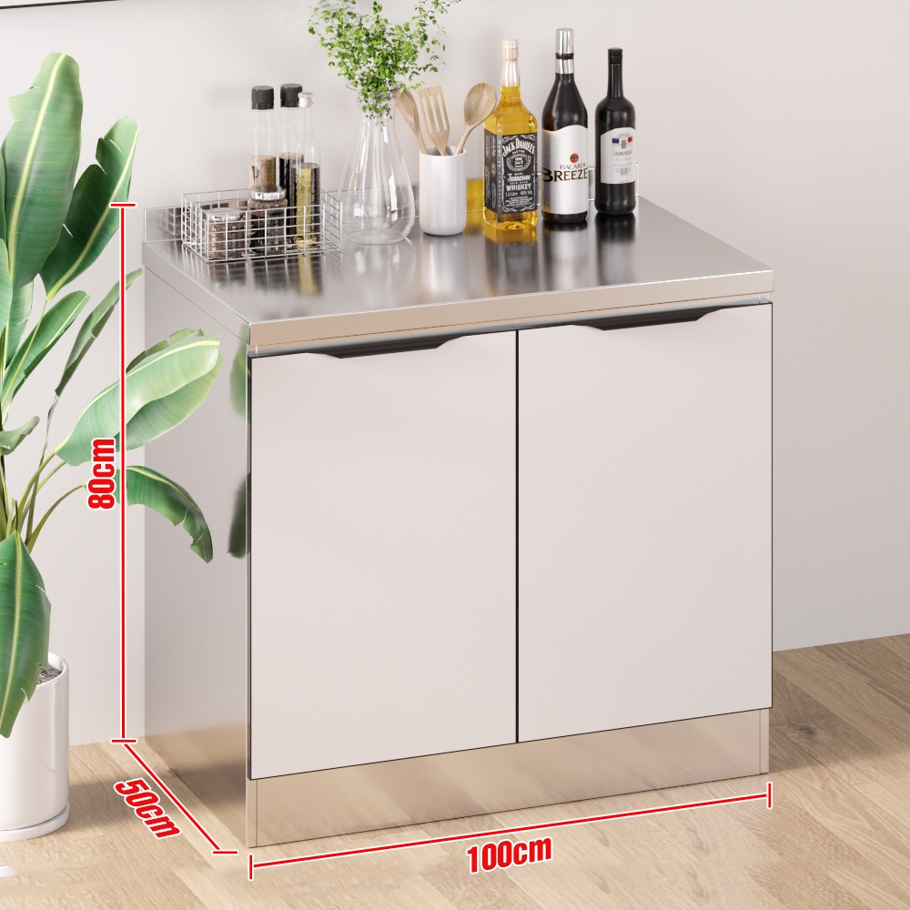 Stainless Steel Kitchen Storage Cabinet Sets Kichen Sink Base Simple ...