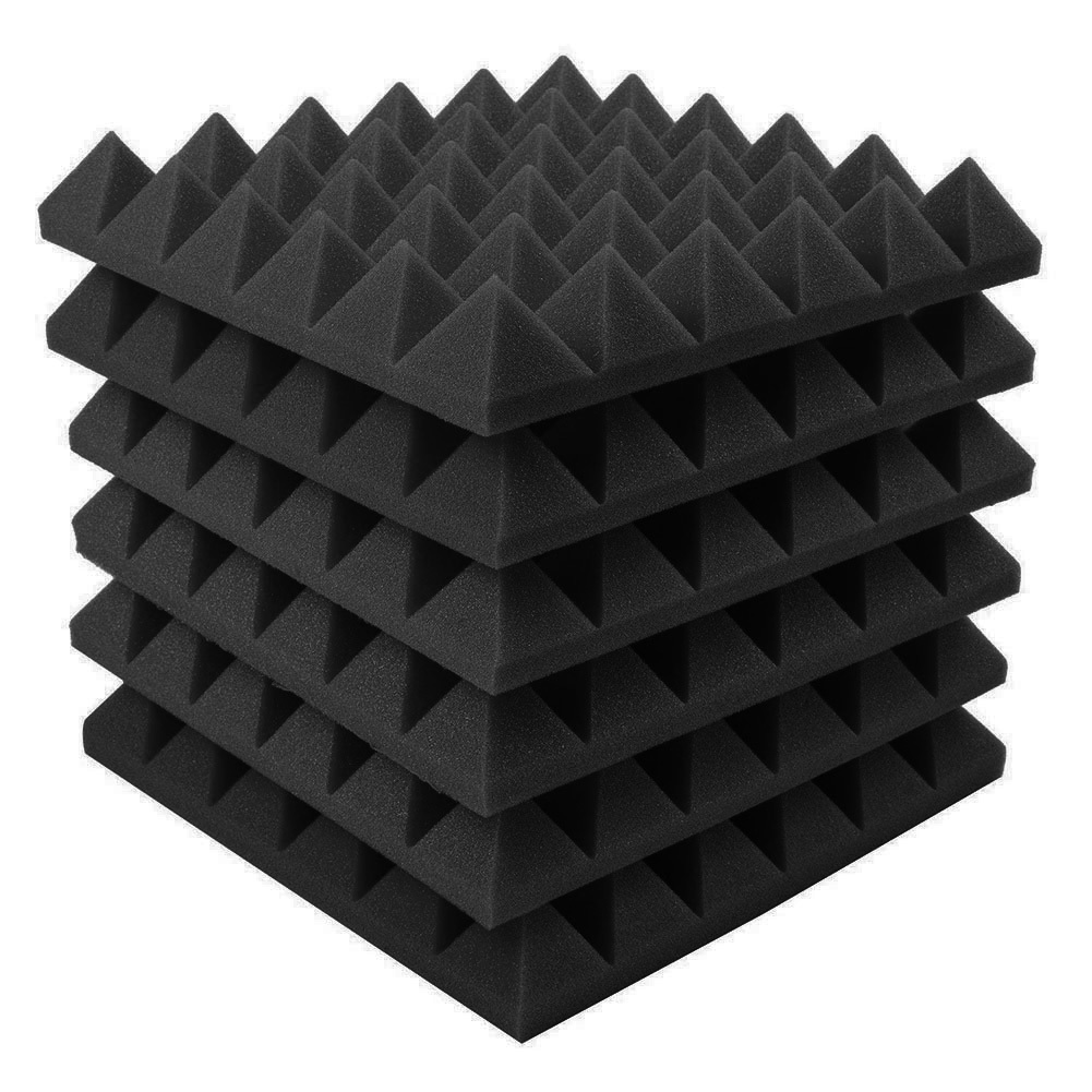 BEIYIN Pyramid Acoustic Foam Panels, 48 Pack-12 x 12 x 2 Inches Sound ...