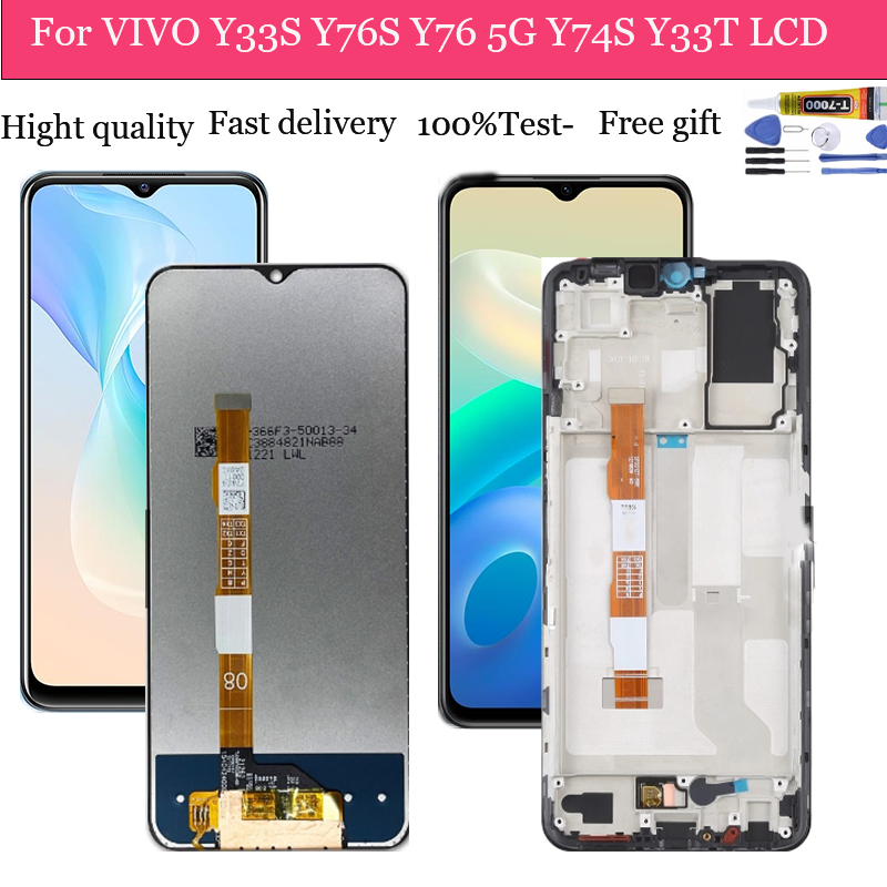 Original FOR Vivo LCD Y33T Y33S Y74S 5G Y76 5G Y76S 5G Y17S LCD Touch ...