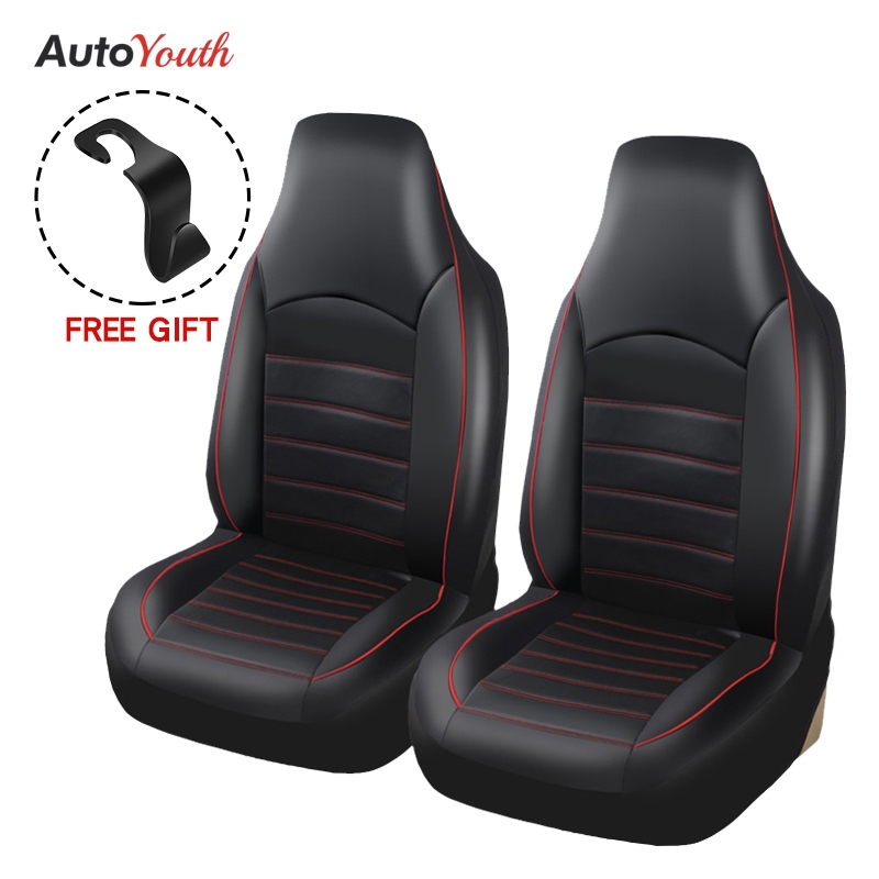 Autoyouth Front High Back Bucket Car Seat Covers Fashion Style 2pcs Shopee Malaysia 3306