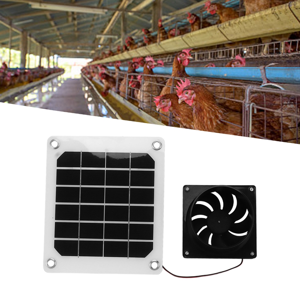 Solar Greenhouse Fan Chicken Coop Fan Ventilation Vent Fan Solar