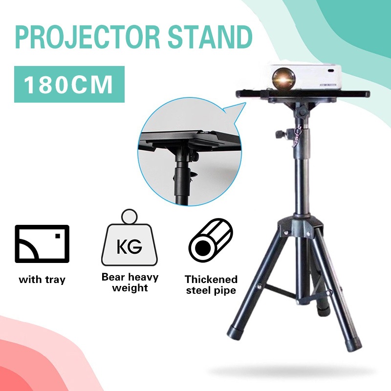 Projector Bracket With Tray Laptop Stand Adjustable Floor Stand