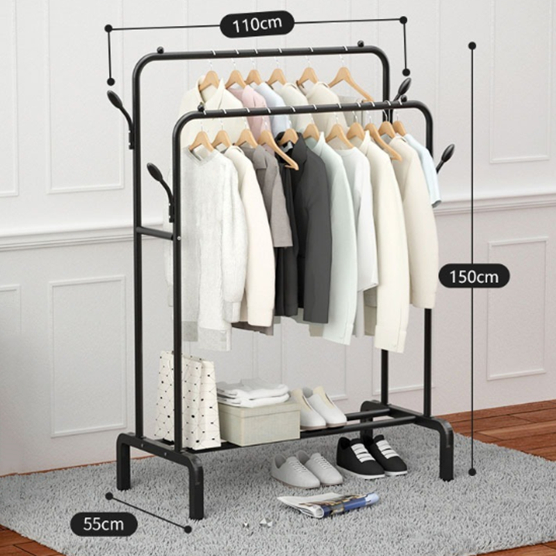 [MY] Almari Baju Clothes Rack Cloth Hanger Pole Rack Hanging Organizer ...