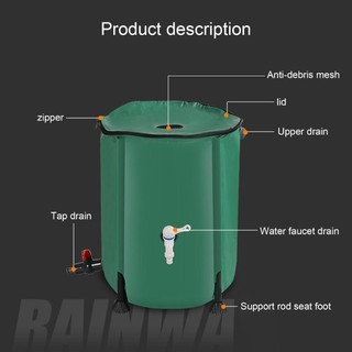 200 Gallon Collapsible Rain Barrel – Portable Water Collector For Garden & Outdoor Use