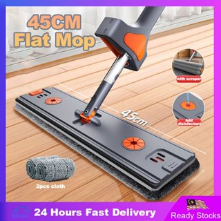 Hand Push Sweepers Self-wringing Triangle Extended Mop 360°Rotatable Hand  Free Flat Mop Microfiber Floor Squeeze Washing Lazy Tool Household Cleani