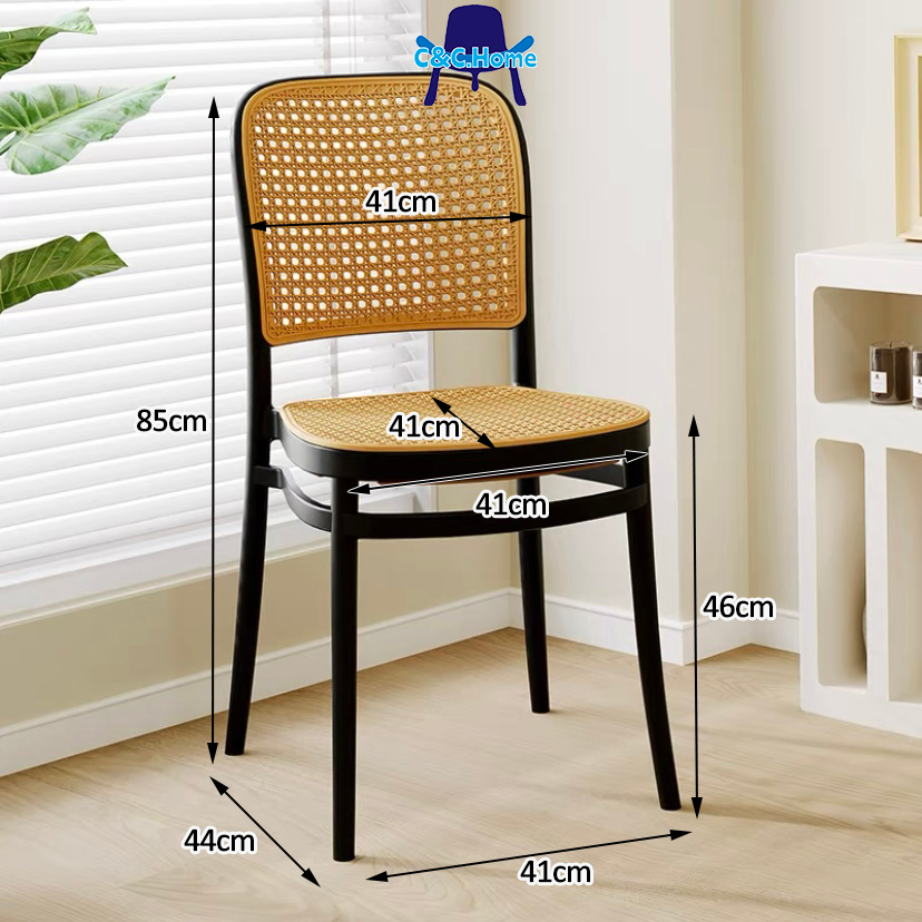 Nordic Rattan Chair PP Chair Plastic Chair Backrest Chair Restaurant