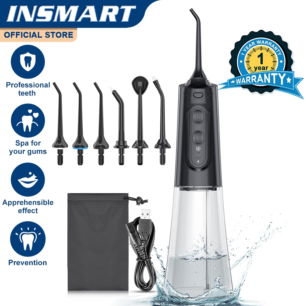 INSMART Water Floss 6 nozzles 6 modes DIY Water Flosser Teeth ...