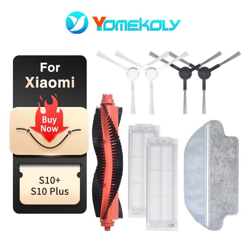 For Xiaomi S10 S12 B106GL Vacuum Robot Accessories Main Brush Side ...