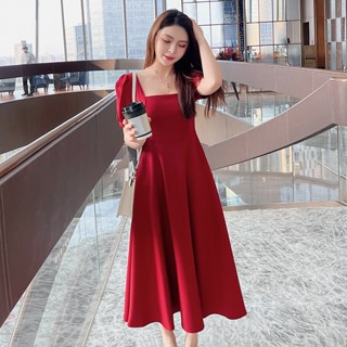 Elegant Party Dresses For Women 2023 Women's Spring Puff Sleeve Prom Casual  Long Dress Korean Fashion Women Evening Dress