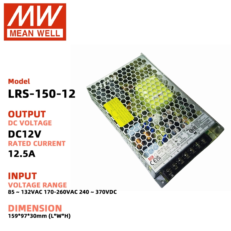 Mean Well Power Supply Lrs 150 12 Dc12v 125a Meanwell Dc Voltage Regulator Shopee Malaysia 3891