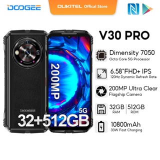 DOOGEE 5G Rugged Phone V30, eSIM, Dimensity 900 Octa Core 8GB+256GB, 6.58''  120Hz FHD+, 108MP Triple AI Camera(20MP Night Vision), 10800mAh Battery