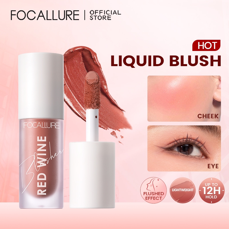 Focallure Liquid Blush Hangover Red Wine Blusher Face Make Up 4