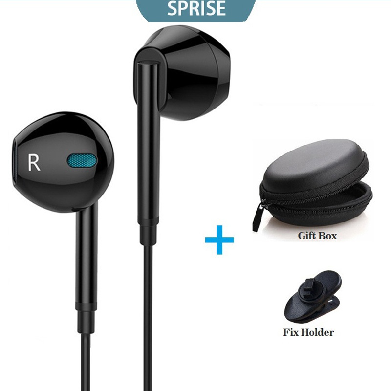 SPRISE Noise Cancelling Wired Earphone With Mic Metal Original Stereo Bass In Ear Earfon Earpiece Headset Earfone Gaming Earphon Shopee Malaysia