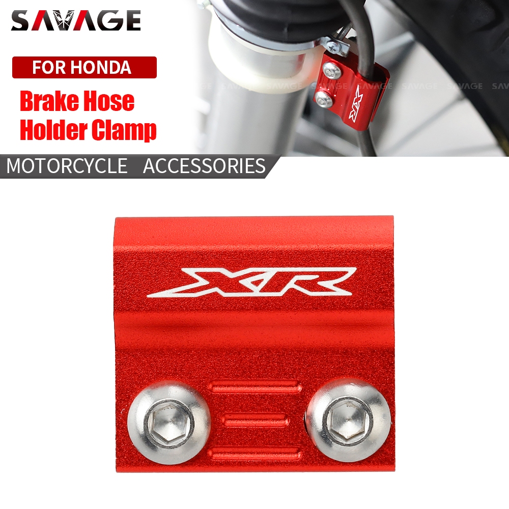 Xr650l Aftermarket Parts Front Brake Hose Guide Holder For Honda XR650L  2022+, XR400R, XR600R - Red Aluminum Xr400 Rear Fender, image size:1000x1000