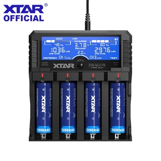 XTAR Dragon VP4L PLUS 18650 Rechargeable Battery Charger For 3.6V 3.7V Li-ion/1.2V AA AAA Ni-MH Batteries And 11.1V 3S Batteries, Professional Charger 21700