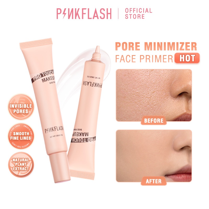 PINKFLASH Matte Poreless Makeup Primer Pore Minimizer Smooth Fine Line