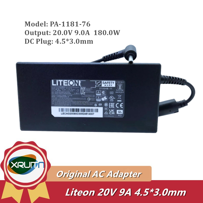 Genuine Liteon PA-1181-76 20V 9A 180W 4.5x3.0mm Laptop Charger AC ...