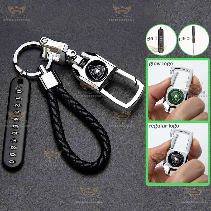 Luminous Car keychain Proton Special keychain Male Car Key Holder For