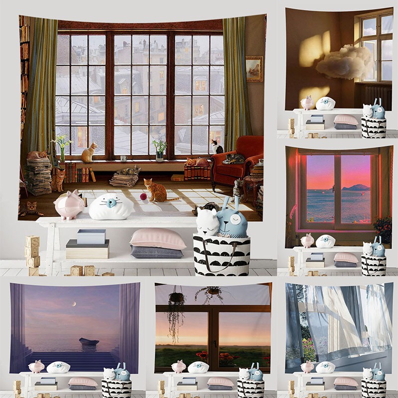 Beautiful window is light luxury healing floating window landscape ...