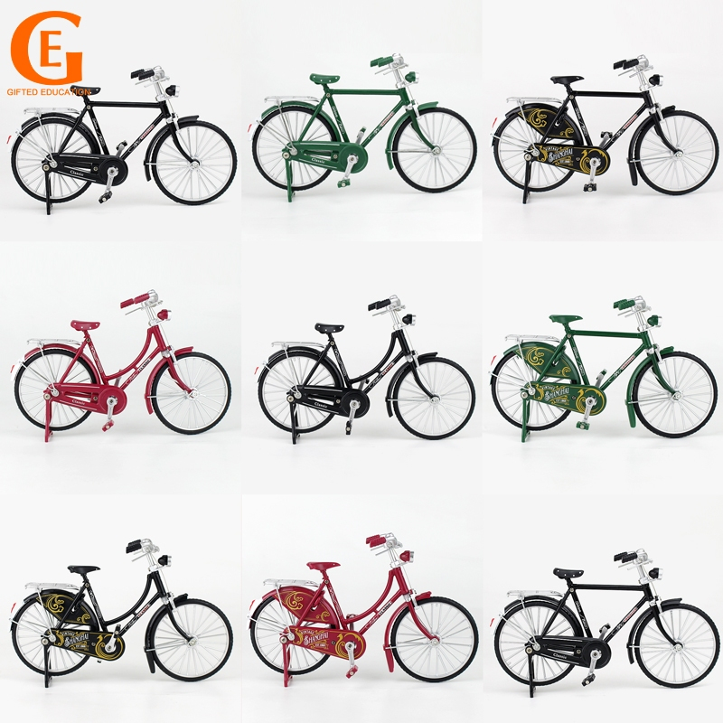 1/10 Metal Retro Bicycle Model Men Women Simulation Vintage City Bike ...
