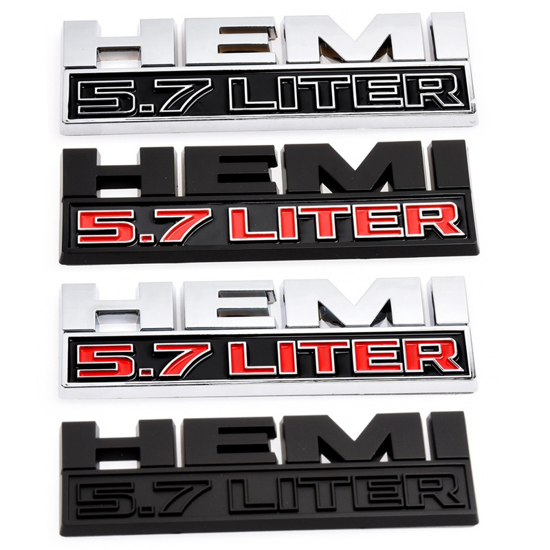 New HEMI 5.7 LITER logo for Dodge RAM1500 2500 5.7L displacement emblem ...