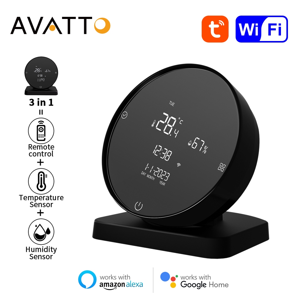 AVATTO Tuya WiFi IR Remote Control with Temperature and Humidity Sensor