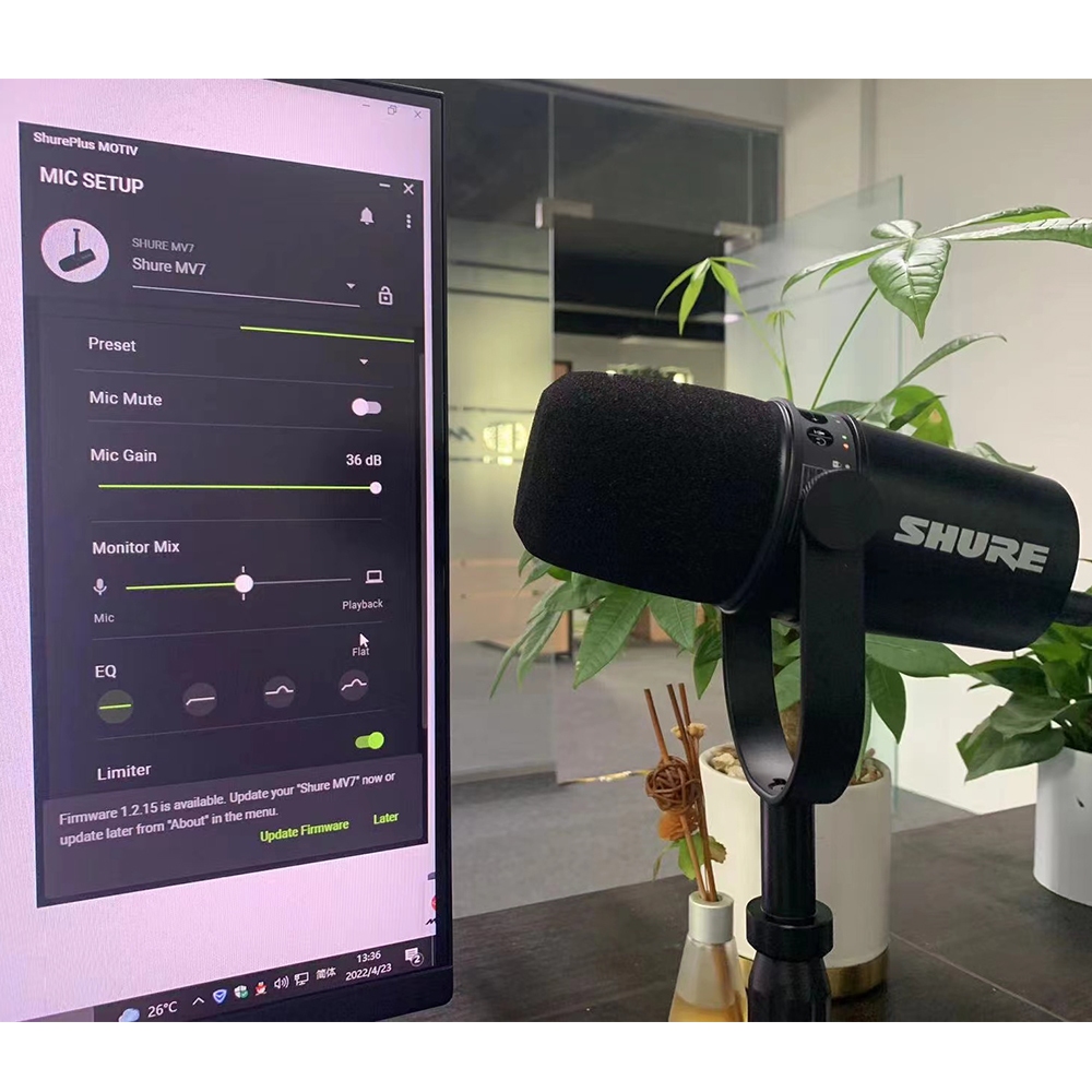 MV7 USB Microphone Recording Microphone for Podcasting Recording Live ...
