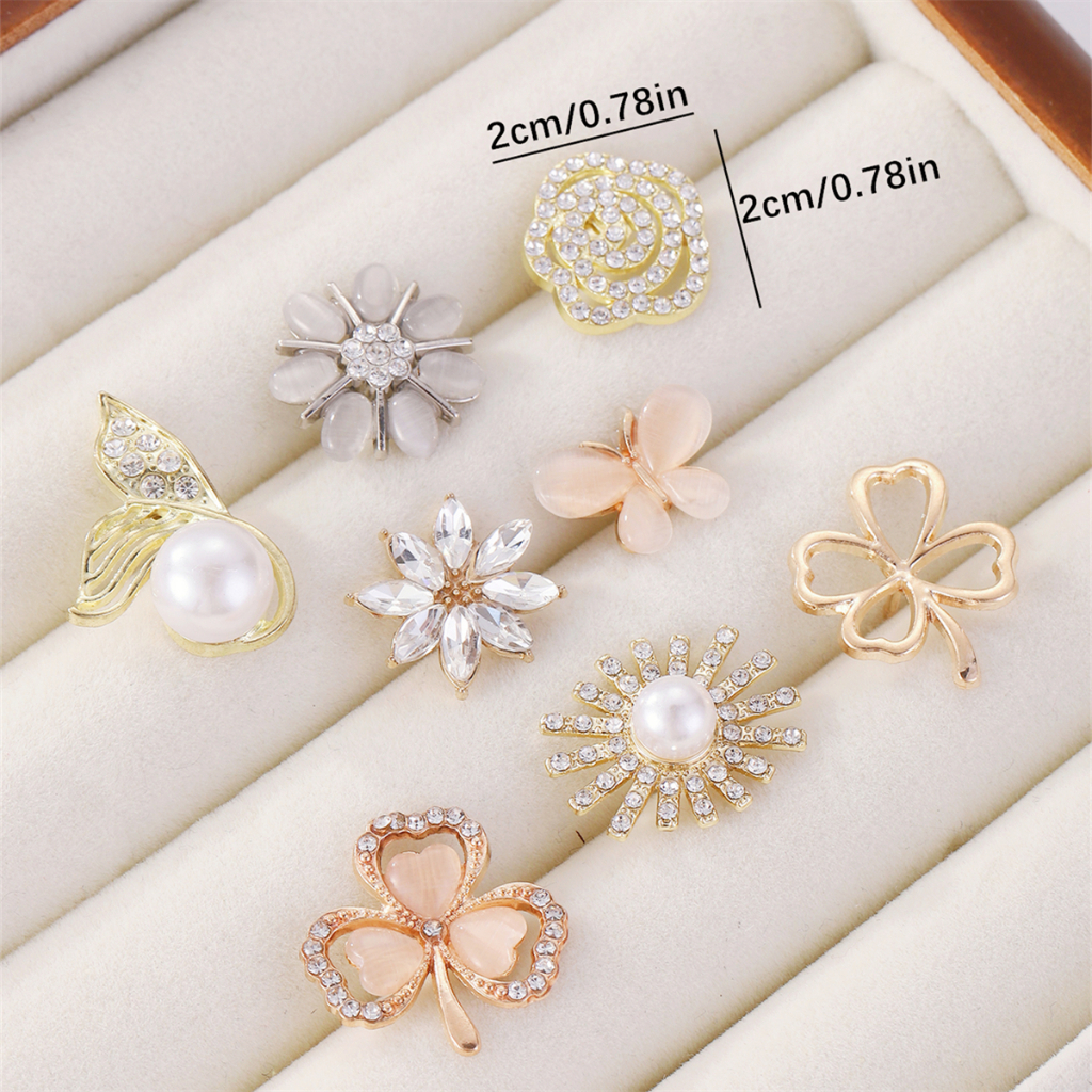 Hot sale Brooch Pins Flower Glass Mini Cover Up Enamel Safety Lapel Pins Shopee Malaysia