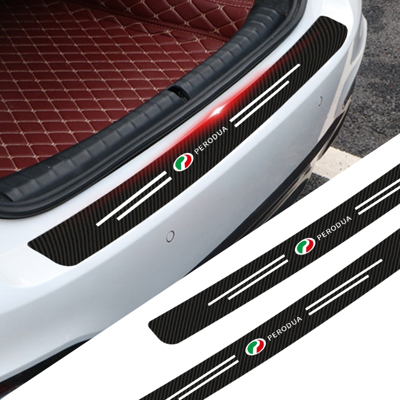 1pcs Car Logo Rear Guard Trim Protect Sticker Carbon Fiber Car Trunk ...