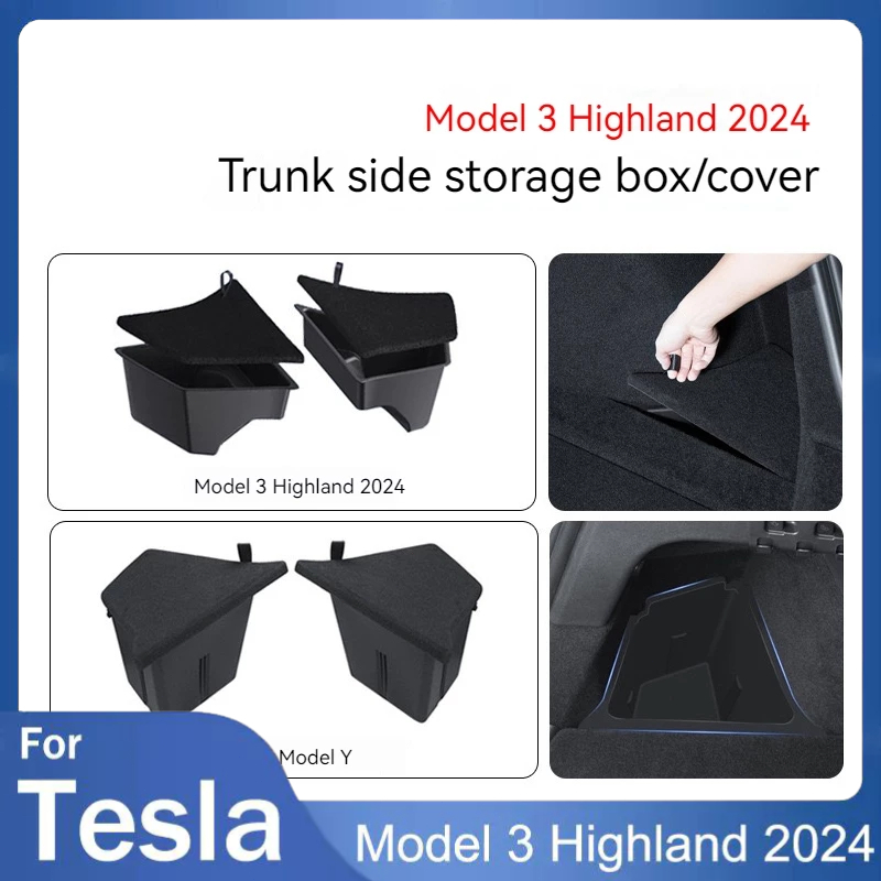 Rear Trunk Storage Box Organizer Accessories for Tesla Model 3 Highland  2024
