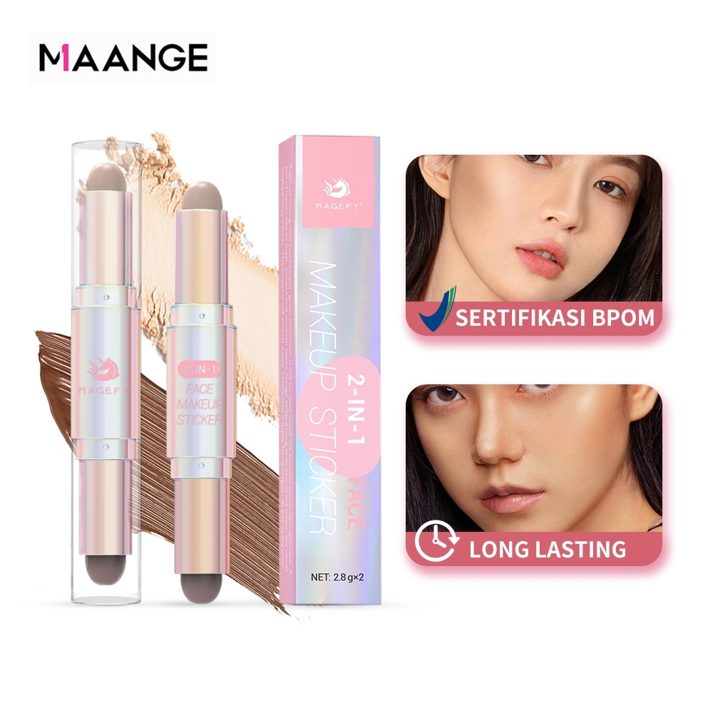 MAANGE 2In1 Facial Makeup Contouring Stick With Double Ends To
