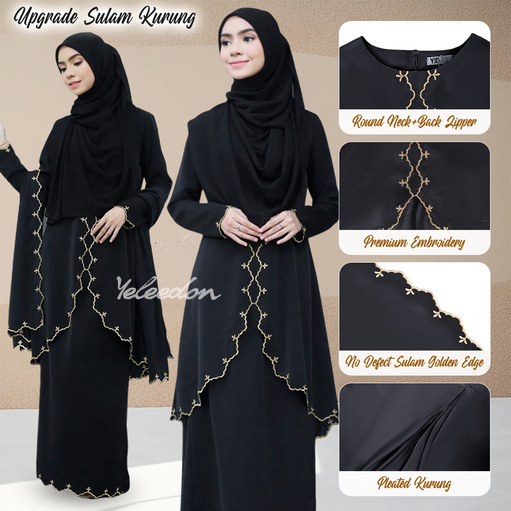 Yeleedon Baju Kebarung Labuh Modern Nikahtunang Kebaya Batik Sulam Ironless Nikah Baju Kurung 4394