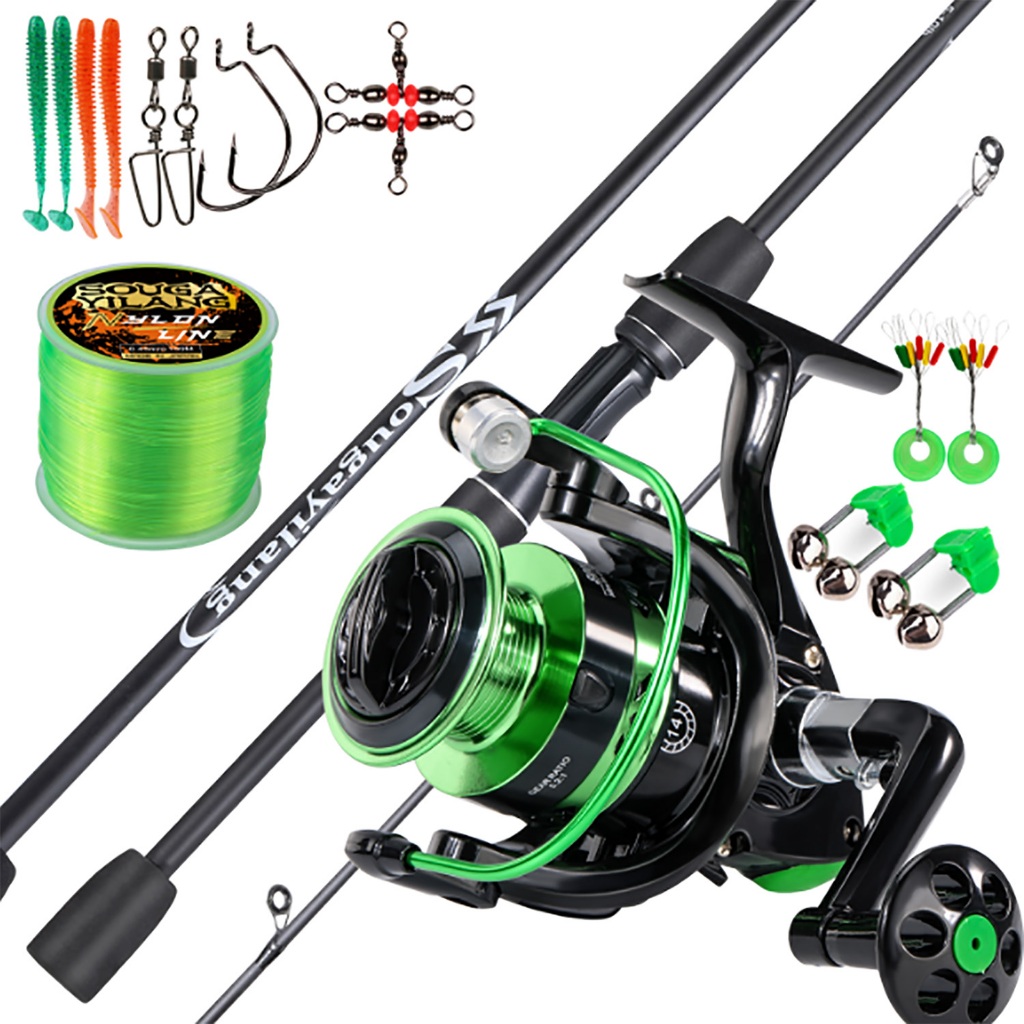 Sougayilang Joran Pancing Set 1.8m Spinning Fishing Rod Carbon Fiber 2 ...