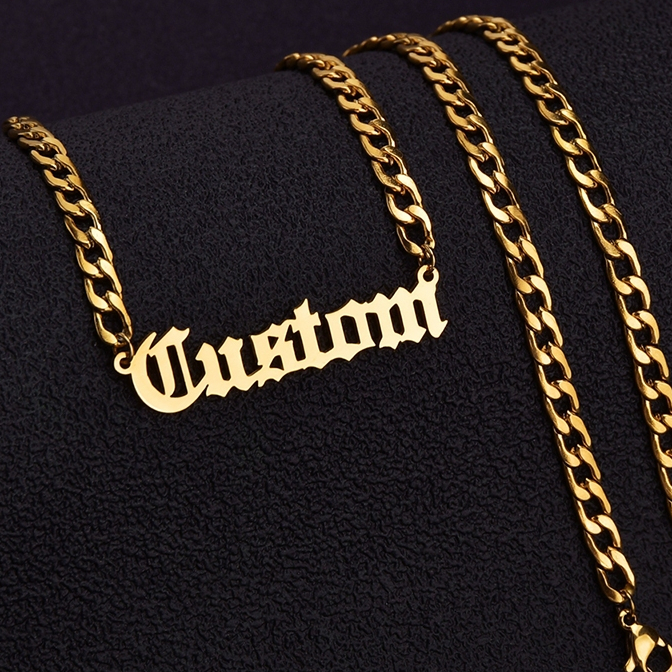 thumbnail image 2 of Personalised Name Necklace | Stainless Steel Nameplate Pendant With Chain | Any Name 2 of 6