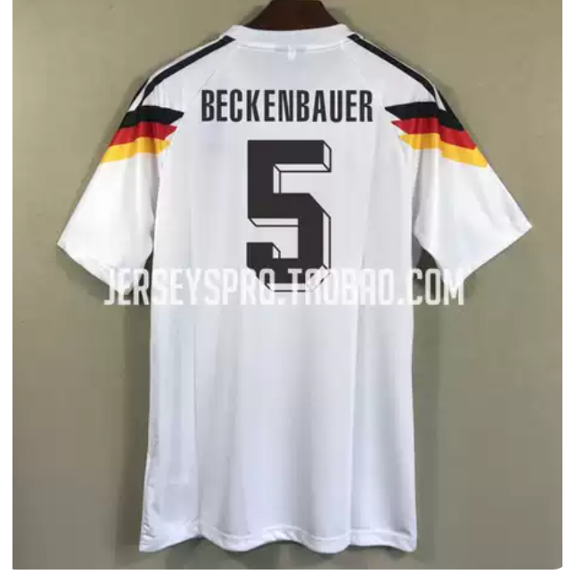 Franz Beckenbauer Strawy 1990 jersey Baker Bauer German vintage T-shirt ...