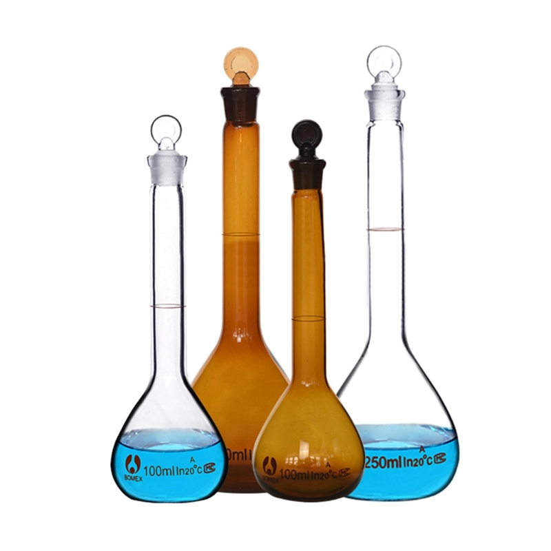 Clear Glass Volumetric Flask Laboratory Instruments Glassware 5-1000ml ...