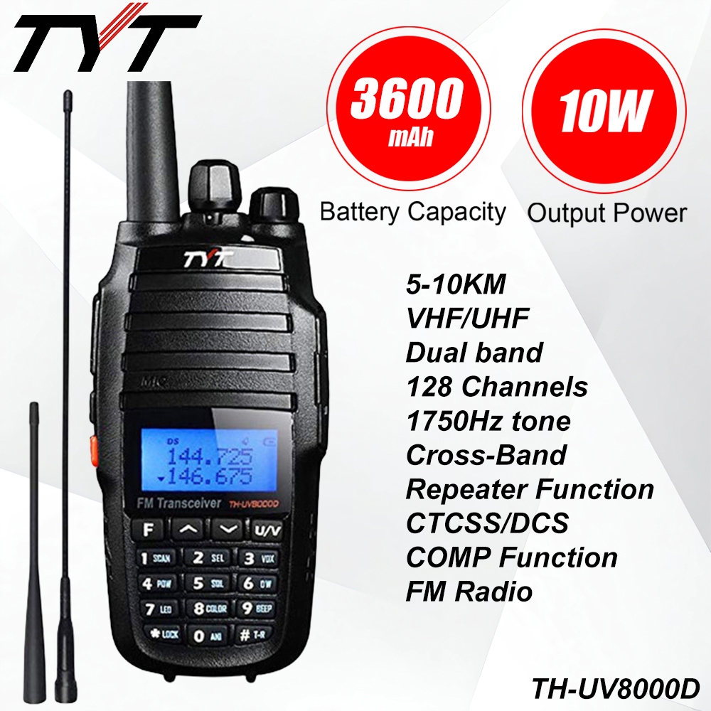 TYT TH-UV8000D 10WATTS DUAL BAND PORTABLE RADIO (READY FUNCTION ...